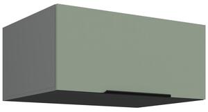 Hluboká digestořová skříňka LUNARA - šířka 80 cm, zelená / antracit