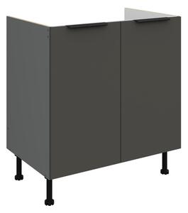 Dřezová skříňka LUNARA - šířka 80 cm, grafit / antracit