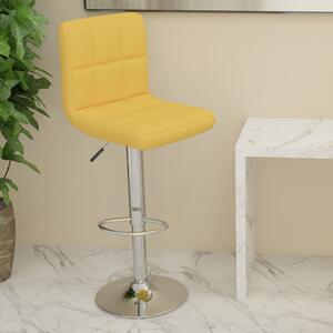 Barová židle hořčicově žlutá textil