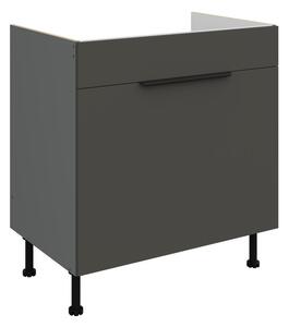 Dolní skříňka na dřez LUNARA - šířka 80 cm, grafit / antracit