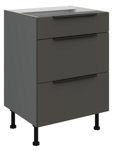 Šuplíková skříňka LUNARA - šířka 60 cm, grafit / antracit