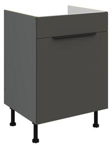 Dolní skříňka na dřez LUNARA - šířka 60 cm, grafit / antracit