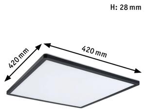 Paulmann 71016 Atria Shine, černé stropní svítidlo s korónou, 22W LED 4000K tříkrokové stmívání, 42x42cm