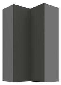 Vysoká horní rohová skříňka LUNARA 2 - 60x60 cm, grafit / antracit