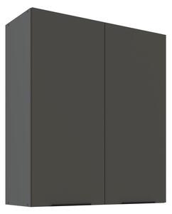 Vysoká horní skříňka LUNARA - šířka 80 cm, grafit / antracit