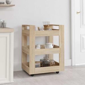 VidaXL Kuchyňský vozík 60 x 45 x 80 cm kompozitní dřevo [816816] Barva: dub sonoma