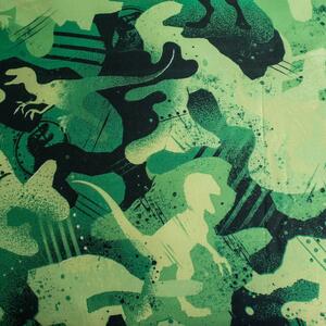 Jerry Fabrics Povlečení z mikrovlákna 140x200 + 70x90 cm - Jurský svět Green