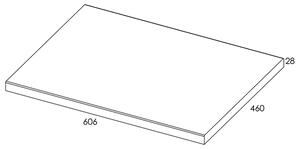 Elita ElitStone, pultová deska 60x46x2, 8 cm MDF HG PCV, bílá lesklá, ELT-166890