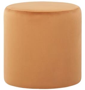 Sametový pouf oranžový ⌀ 47 cm LOVETT