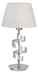 Stolní lampa DENIS - 1xE27, 60W, chromovaná / bílá