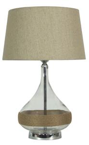 Moderní stolní lampa ECO 2 - 1xE27, 60W, chromovaná / béžová