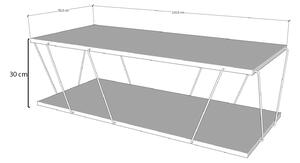 Designový konferenční stolek Baudelio 120 cm bílý