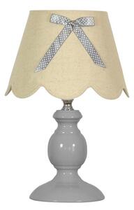 Stolní lampa WHILMA - 1xE14, 40W, šedá / béžová