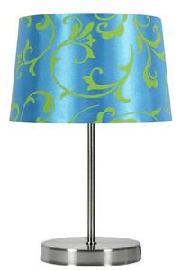Moderní stolní lampa AROSA - 1xE14, 40W, stříbrná / modrá