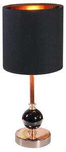 Moderní stolní lampa MELBA - 1xE14, 40W, černá / měděná