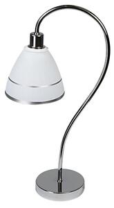 Moderní stolní lampa ELF - 1xE14, 40W, chromovaná / bílá