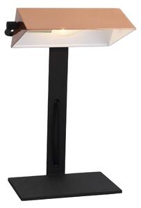 Stolní lampa v bankéřském stylu BANKIER - 1xE14, 40W, černá / měděná
