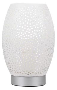 Stolní designová lampa VENUS - 1xE27, 60W, stříbrná / bílá
