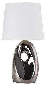 Designová stolní lampa HIERRO - 1xE27, 60W, stříbrná / bílá