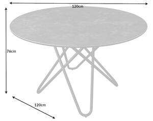 Kulatý jídelní stůl Malaika 120 cm antracitový