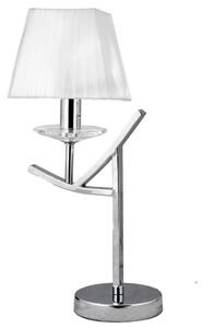 Stolní lampa VALENCIA - 1xE14, 40W, chromovaná / bílá