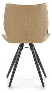HOMEDE Horsal jídelní kožená židle - béžová barva