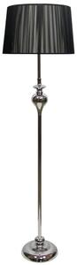 Stojací moderní lampa GILLENIA - 1xE27, 60W, chromovaná / černá