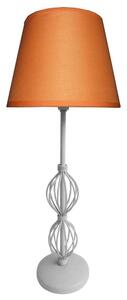 Moderní stolní lampa ROSETTE 1 - 1xE14, 1x40W, bílá / oranžová