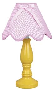 Dětská stolní lampička LOLA - 1xE14, 40W, růžová / žlutá