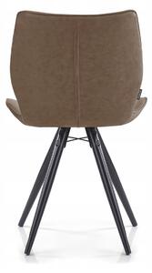 HOMEDE Horsal jídelní kožená židle - hnědá barva