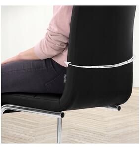 HOMEDE ALCANDER jídelní kožená židle - černá barva