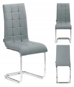 HOMEDE ALCANDER jídelní kožená židle - šedá barva