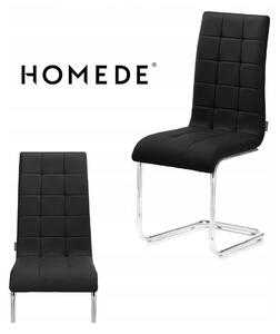 HOMEDE ALCANDER jídelní kožená židle - černá barva