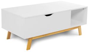 Tutumi - Konferenční stolek - bílá - 110x55x43 cm
