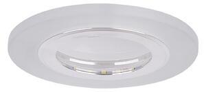 LED stropní vestavné světlo ROMURE - 2x5W, 4000K (denní bílá), stříbrné / mražené sklo