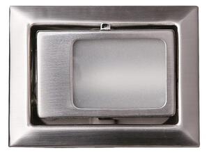 Schodišťové vestavné svítidlo ZORDA 5 - 1xG4, 20W, 8x6cm, hranaté, stříbrné