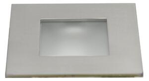 Schodišťové vestavné svítidlo ZORDA 2 - 1xG4, 20W, 7,3x7,3cm, čtvercové, stříbrné