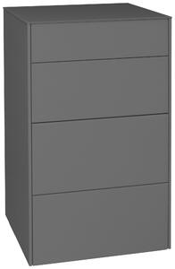 KOMODA, antracitová, 52/89/42 cm Novel, Online Only