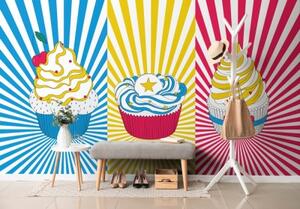 Tapeta pop art cupcakes - 300x200