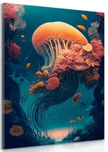 Obraz surrealistická medúza - 80x120