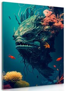 Obraz surrealistická podmořská příšera - 40x60