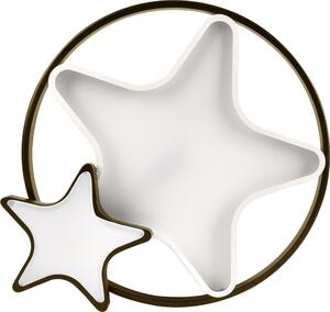 Dětské nástěnné LED světlo ASTRE - 36W, 3000-6500K (teplá-studená bílá), hnědé / bílé