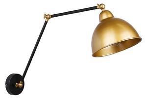 Čtecí lampa s ramenem TRUCK - 1xE27, 40W, černá / zlatá