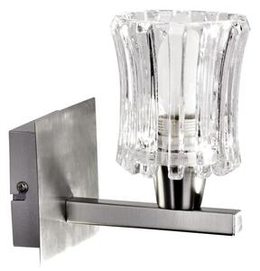 Nástěnné moderní osvětlení IBIZA - 1xE14, 40W, stříbrné / čiré