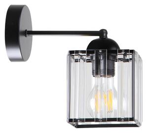 Nástěnné osvětlení GLASSIA - 1xE27, 40W, černé / čiré
