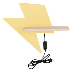Dětské nástěnné LED světlo do zásuvky LIGHTNING - 4W, 4000K (denní bílá), žluté / hnědé