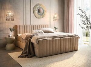 AMERICKÁ POSTEL, 140/200 cm, béžová Boxxx - Postele s úložným prostorem, Online Only