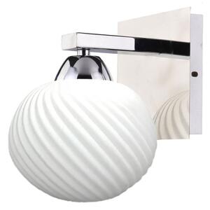 Moderní nástěnné osvětlení MADRYT - 1xE27, 60W, chromované / bílé