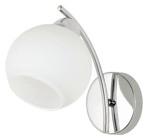 Moderní nástěnné osvětlení AMOS - 1xE27, 40W, chromované / bílé