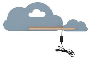 Dětské nástěnné LED světlo do zásuvky CLOUD - 5W, 4000K (denní bílá), modré